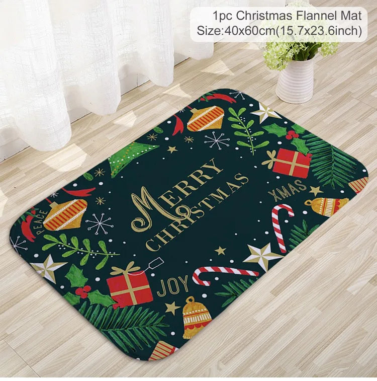 Christmas Door Mat Santa Claus Outdoor Carpet Merry Christmas Decorations For Home 2025 Navidad Xmas Ornament New Year 2026