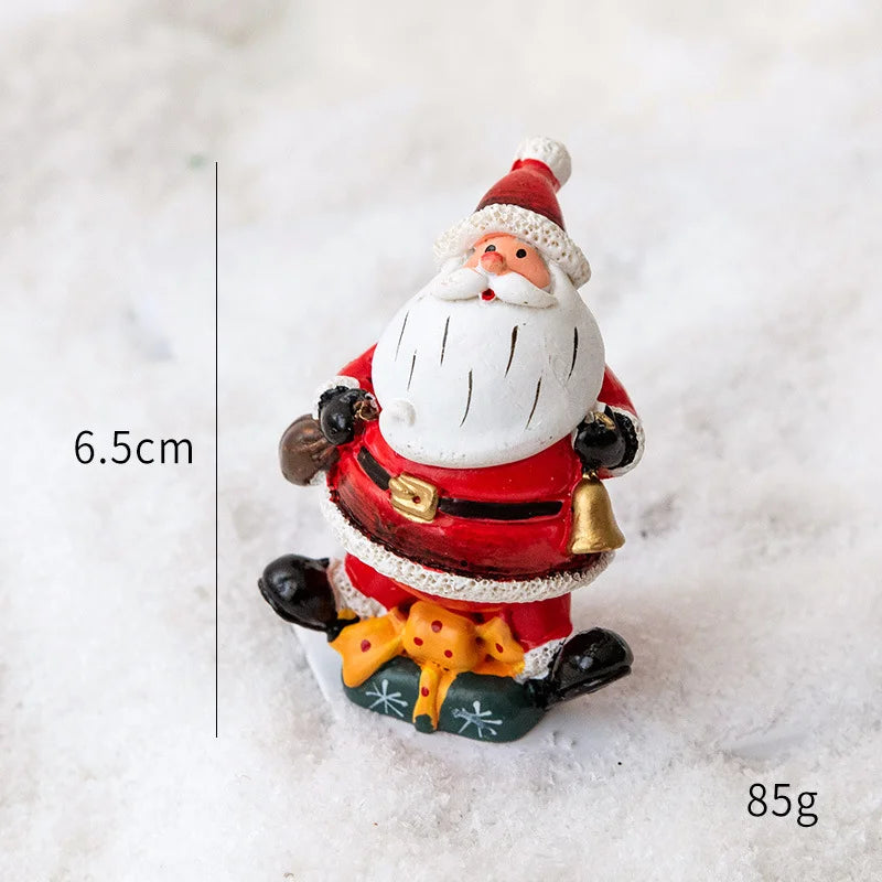 Christmas Resin Santa Claus Snowman Desktop Decoration Christmas Showcase Desktop Display Decoration Photography Props