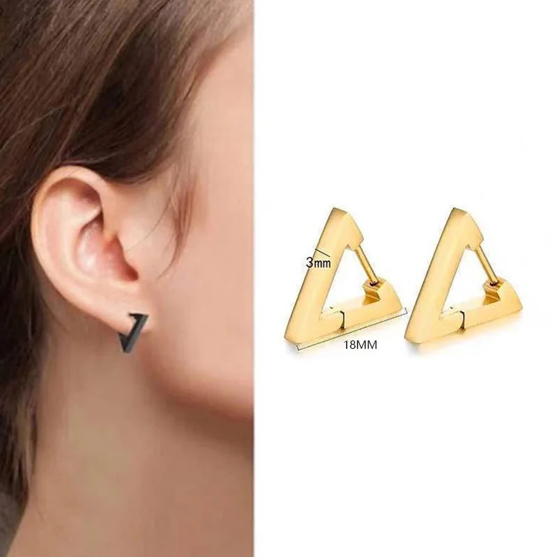 1 par de aretes triangulares punk