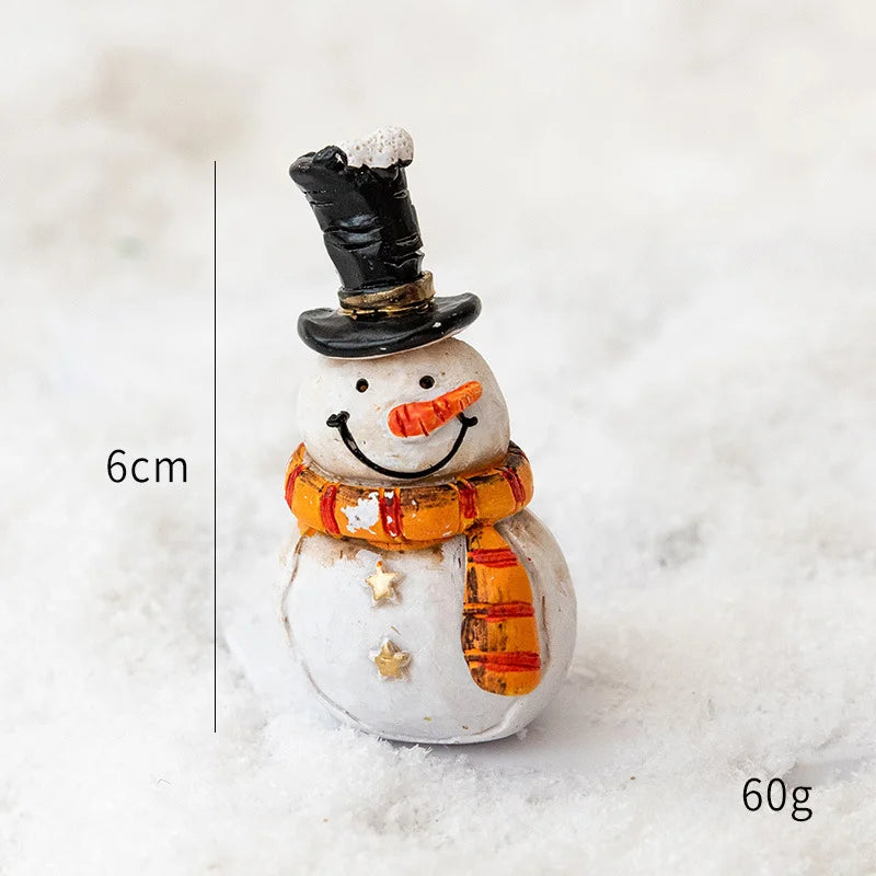 Christmas Resin Santa Claus Snowman Desktop Decoration Christmas Showcase Desktop Display Decoration Photography Props