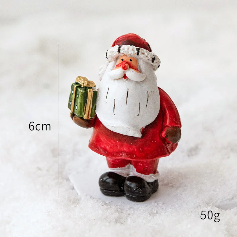 Christmas Resin Santa Claus Snowman Desktop Decoration Christmas Showcase Desktop Display Decoration Photography Props