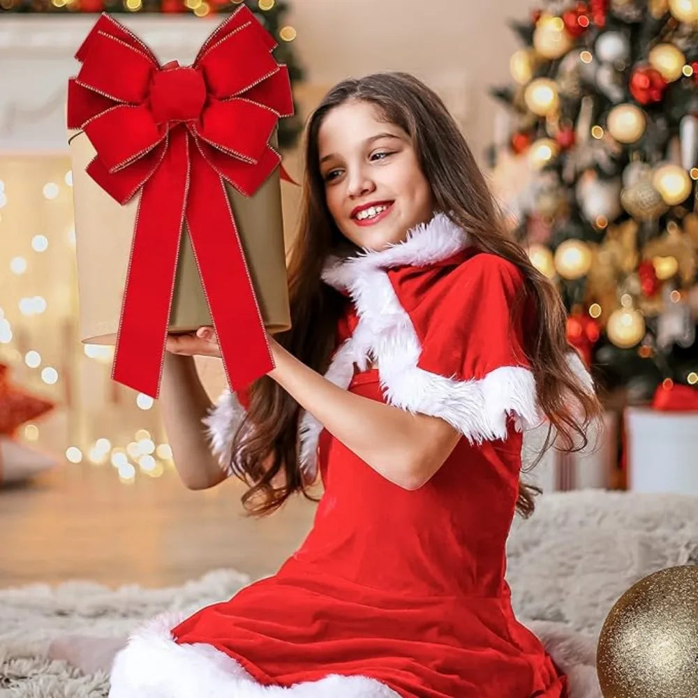 Lazos navideños rojos