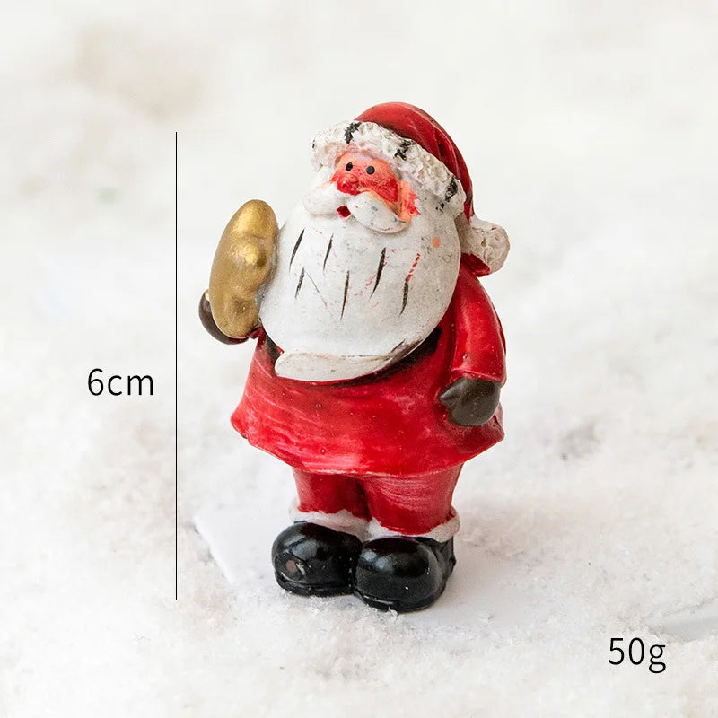 Christmas Resin Santa Claus Snowman Desktop Decoration Christmas Showcase Desktop Display Decoration Photography Props