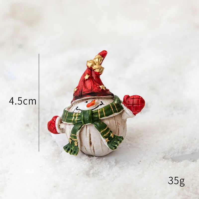 Christmas Resin Santa Claus Snowman Desktop Decoration Christmas Showcase Desktop Display Decoration Photography Props