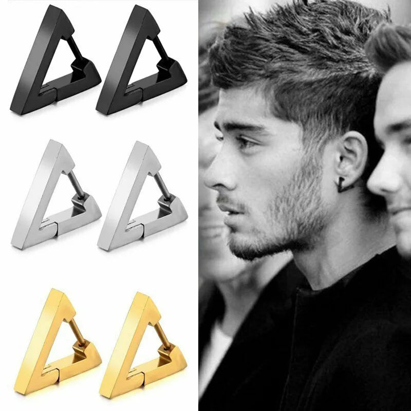 1 par de aretes triangulares punk