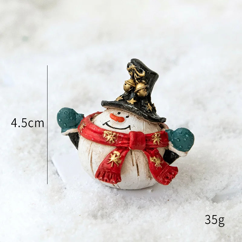 Christmas Resin Santa Claus Snowman Desktop Decoration Christmas Showcase Desktop Display Decoration Photography Props