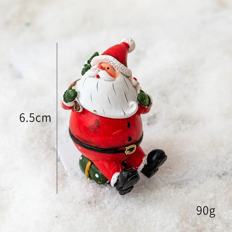 Christmas Resin Santa Claus Snowman Desktop Decoration Christmas Showcase Desktop Display Decoration Photography Props
