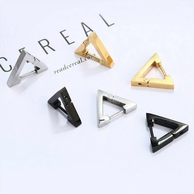 1 par de aretes triangulares punk
