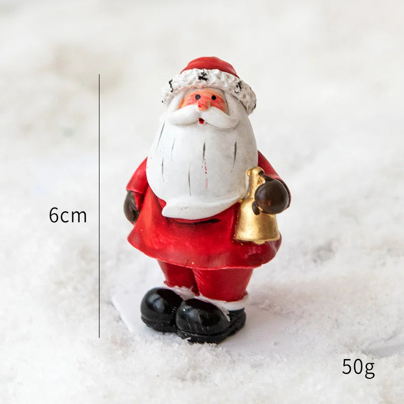 Christmas Resin Santa Claus Snowman Desktop Decoration Christmas Showcase Desktop Display Decoration Photography Props