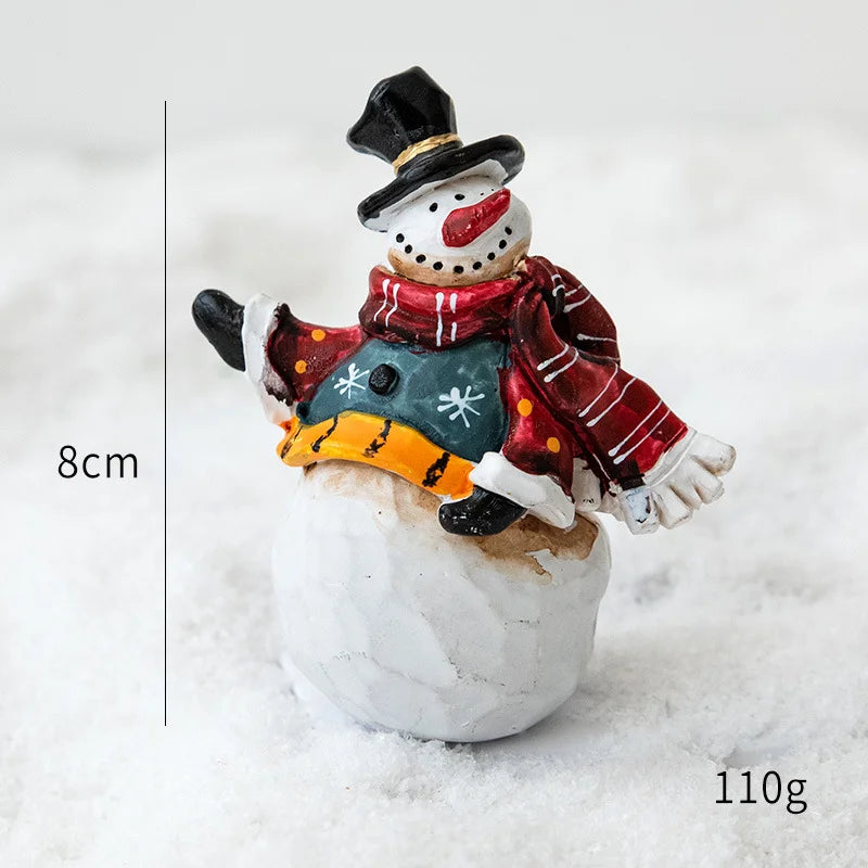 Christmas Resin Santa Claus Snowman Desktop Decoration Christmas Showcase Desktop Display Decoration Photography Props