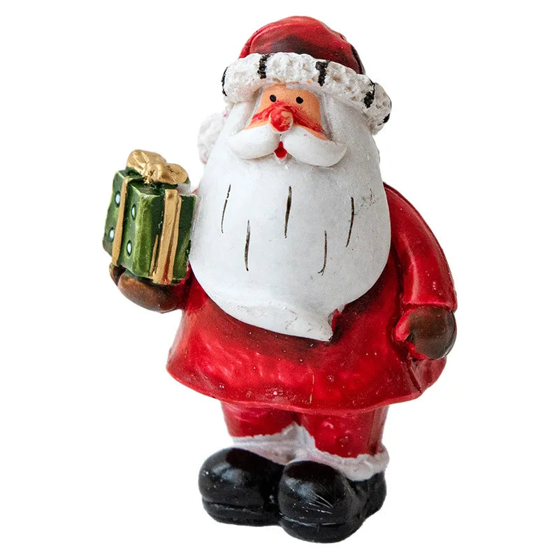Christmas Resin Santa Claus Snowman Desktop Decoration Christmas Showcase Desktop Display Decoration Photography Props