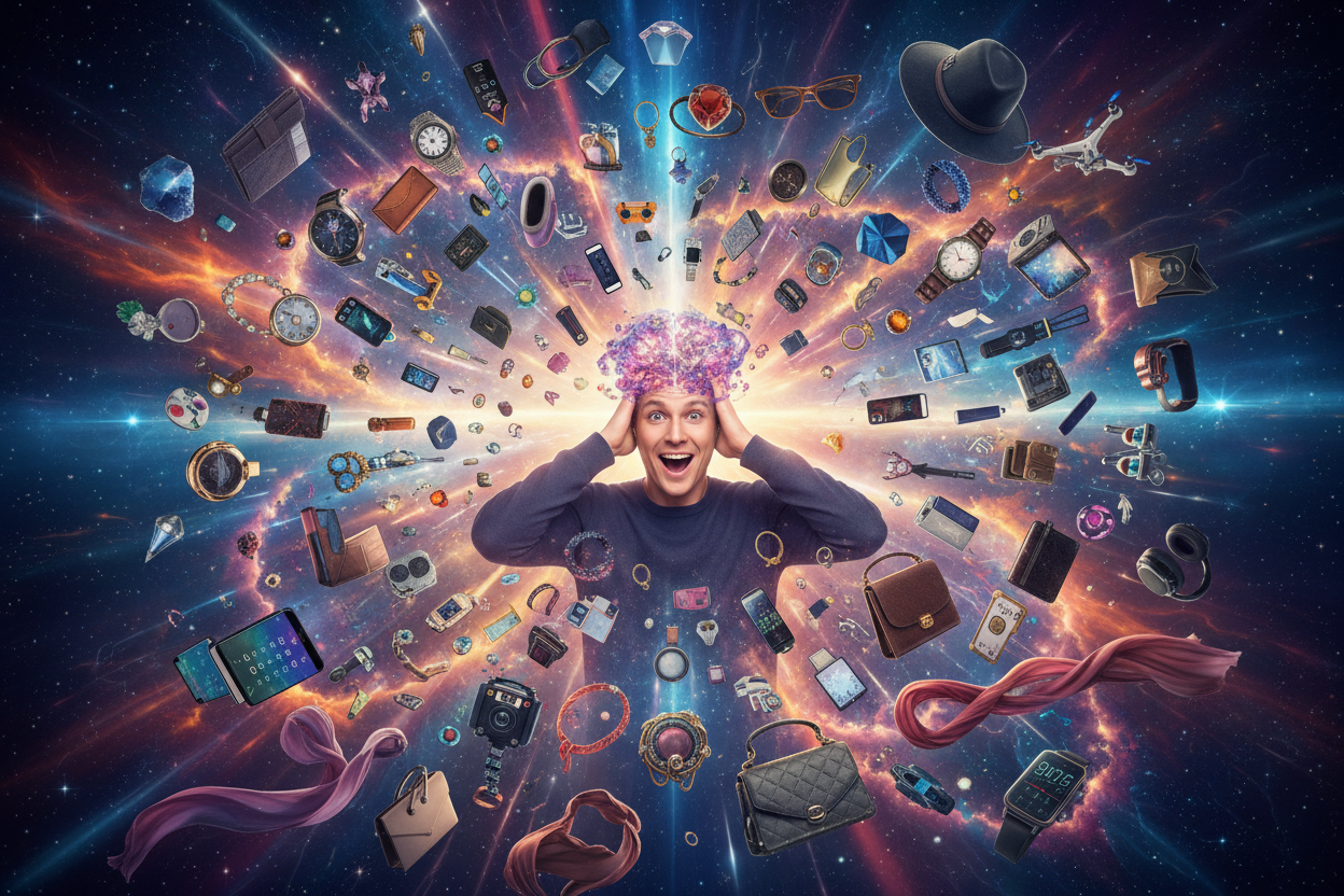 UN UNIVERSO DE MUCHOS ACCESORIOS , LA TIENDA ES MULTINICHO CON LO CUAL PODRAN ENCLNTRAR DE TODO Y ESTSRIA GENIAL QUE SALIERA ALGUIEN ALUCINANDO